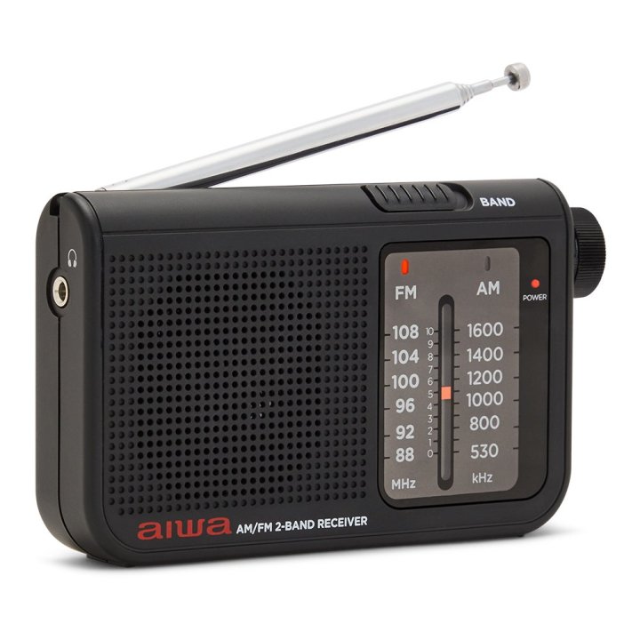 Radio Analogica Con Altavoz Aiwa Rs-55 Black Sintonizador Analogico Altavoz Integrado Y Jack 3.5mm