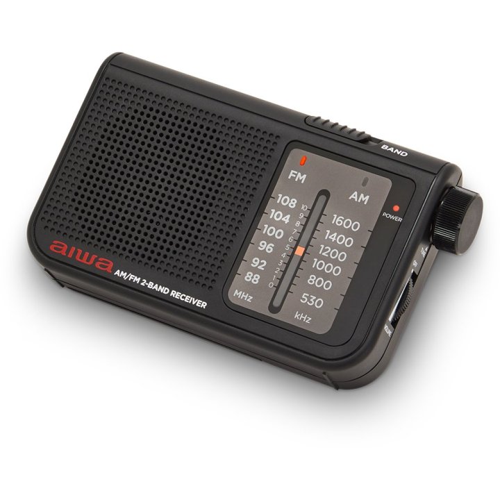 Radio Analogica Con Altavoz Aiwa Rs-55 Black Sintonizador Analogico Altavoz Integrado Y Jack 3.5mm