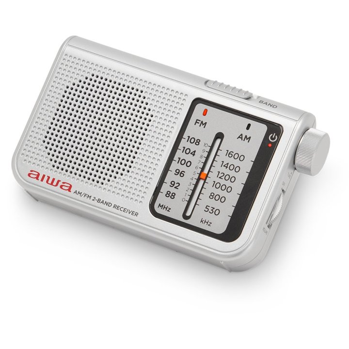 Radio Analogica Con Altavoz Aiwa Rs-55 Silver Sintonizador Analogico Altavoz Integrado Y Jack 3.5mm
