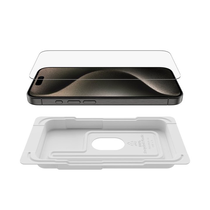 Protector De Pantalla Belkin Ova137zz Iphone 15 Pro Temperedglass Screenforce