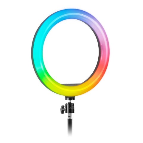 Anillo De Iluminacion Profesional Mars Gaming Argb Con 35 Modos De Estudio Y Ambiente Soporte Webcam O Smartphone Tripode Pro