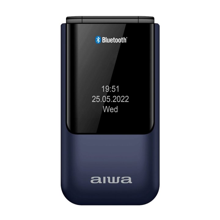 Movil Senior Fp-24bl Blue Aiwa Diseño Flip Dualsim Botones Grandes Pantalla 2.4" Bluetooth Puerto Micro-usb