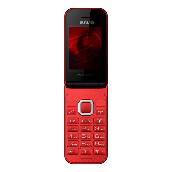 Movil Senior Fp-24rd Red Aiwa Diseño Flip Dualsim Botones Grandes Pantalla 2.4" Bluetooth Puerto Micro-usb