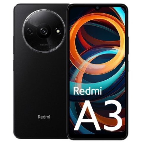 Smartphone Xiaomi Redmi A3 6.71" 90hz 3gb 64gb 4g 5mp 8mp Bateria 5000mah Midnight Black