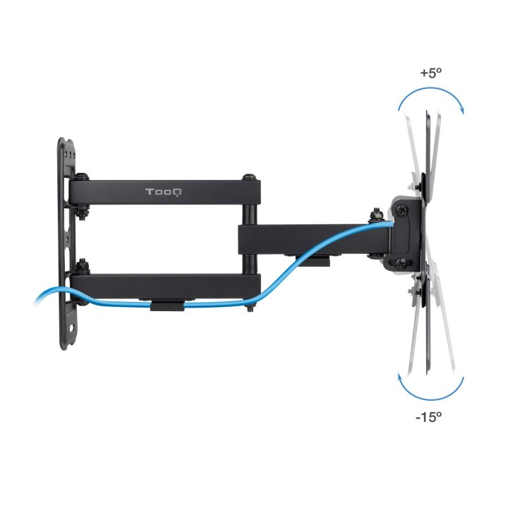 Soporte De Pared Tooq Lp1345tn-b Para Pantalla 13-43 Max. 20kg Vesa Max. 200x200 Un Brazo Negro