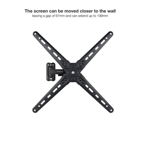 Soporte De Pared Tooq Lp1355tn-b Para Pantalla 13-55 Max. 25kg Vesa Max. 400x400 Un Brazo Negro