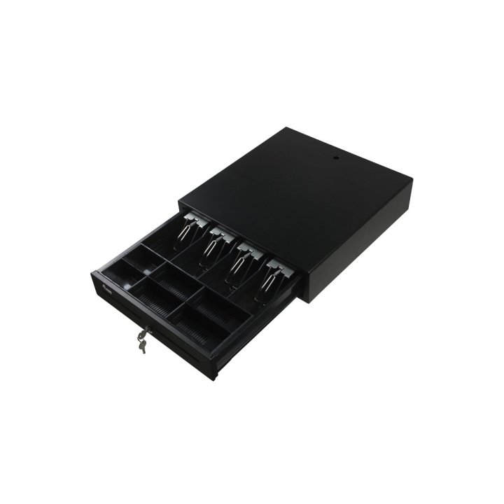 Tpv Cajon Portamonedas Equip Apertura Manual Y Automatica Conector Rj11 Color Negro