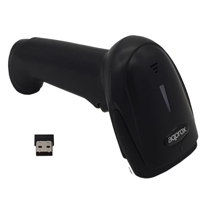 Scanner Codigo De Barras Inalambrico Approx Appls19 1d 2.4ghz Y Bt4.2 Adapt Usb Distancia Disparo Manual O Automatico Indicad
