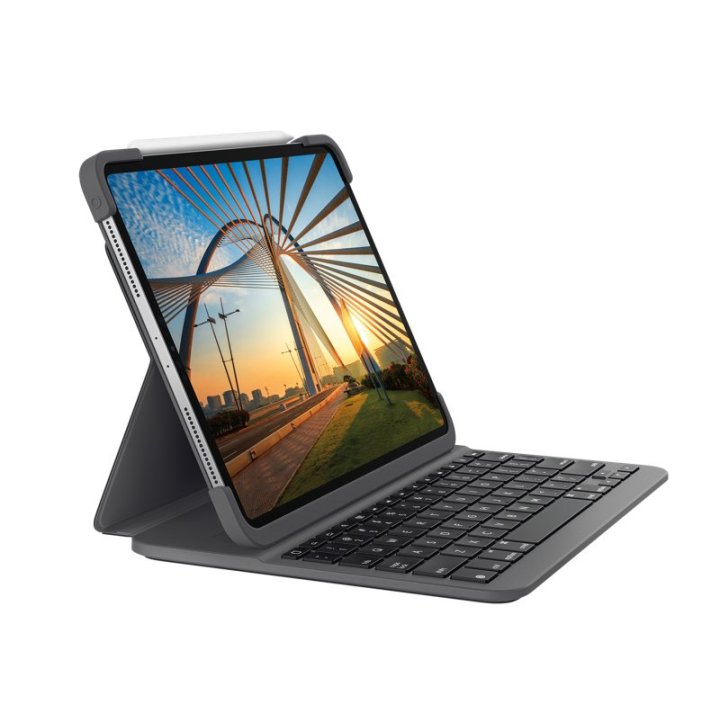 Teclado Bluetooth Funda Logitech Slim Folio Para Ipad Pro 11 (1ª2ª3ª4ª Gen) Graphite P n 920-009687