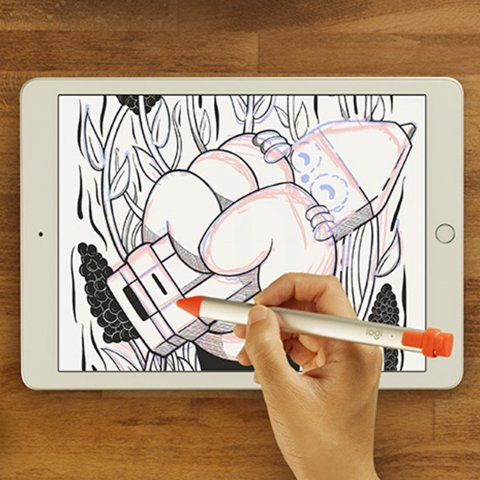 Lapiz Digital Para Ipad Logitech Crayon Color Naranja P n  914-000034