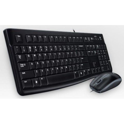 Pack Teclado Y Mouse Logitech Mk120 "aleman" Con Cable P n 920-002540