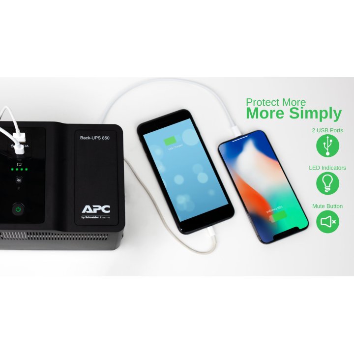 Sai Apc Be850g2-gr Back Ups 850va 230v 400w 8xschuko 1xusb-a 1xusb-c
