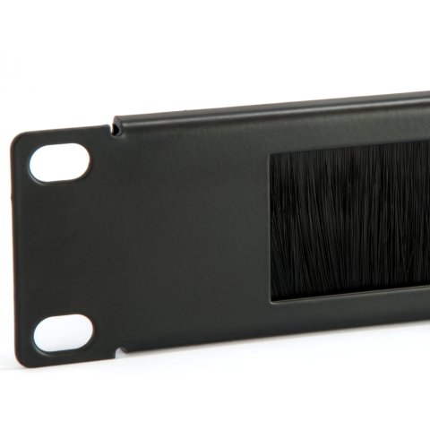 Panel Pasacables Con Cepillo Equip 1u Con Barra De Soporte Rack19" Color Negro