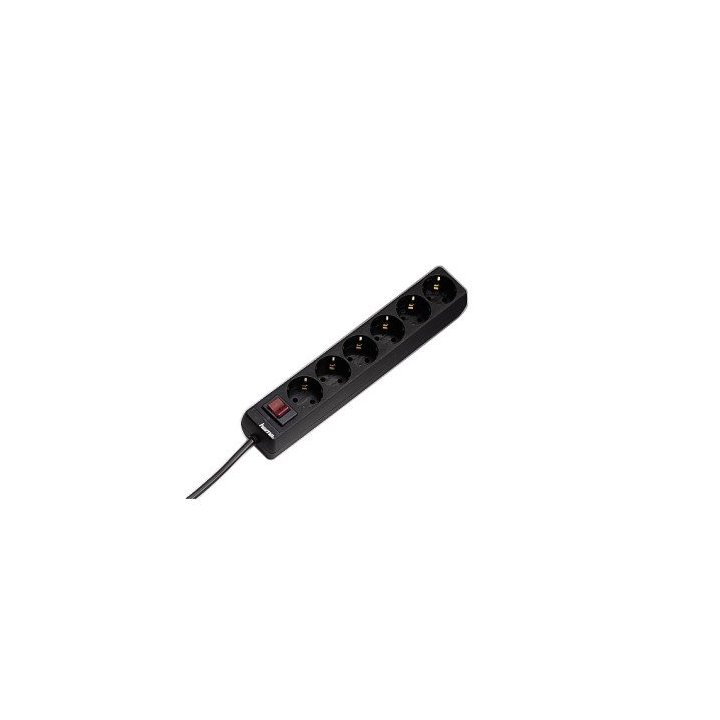 Regleta Alimentacion Hama Con 6 Tomas Interruptor 1,4m Color Negra