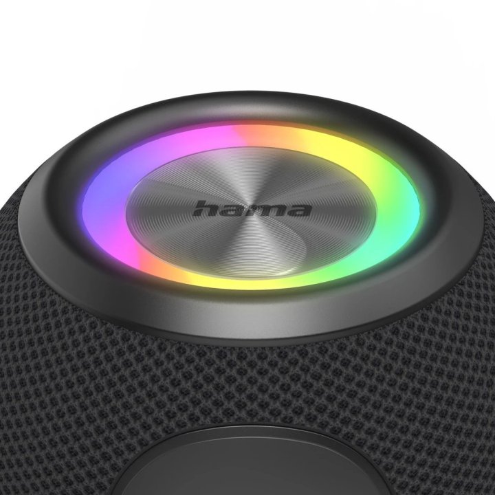 Altavoz Bluetooth Portable Hama Ball Shape 5w Iluminacion Led Tws Bateria 10h Manos Libres Color Negro