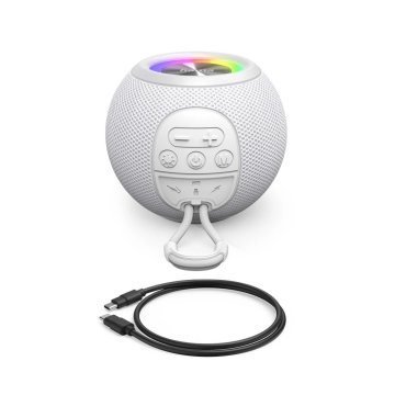 Altavoz Bluetooth Portable Hama Ball Shape 5w Iluminacion Led Tws Bateria 10h Manos Libres Color Blanco 2