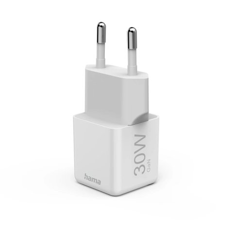 Cargador De Pared Hama Super Mini 1xusb-c Gan 30w Quick Charge Power Delivery Color Blanco