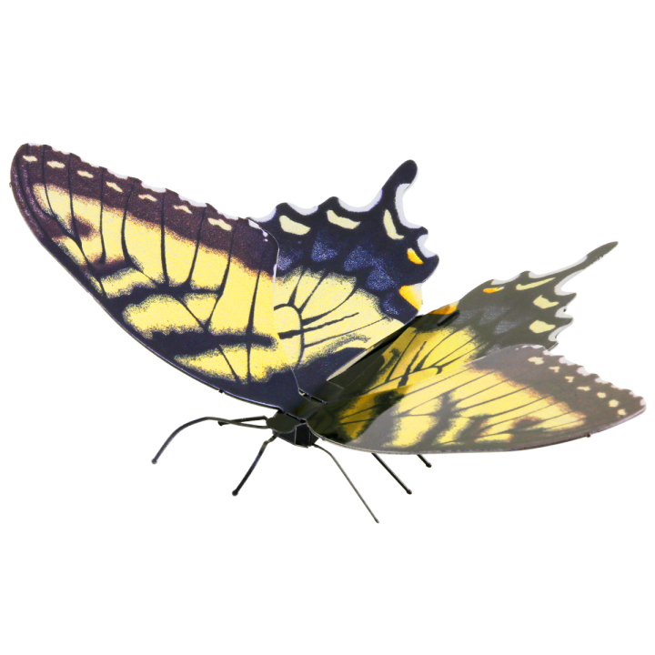 Maqueta 3d Metal Fascinations Mariposa Tiger Swallowtail Montaje Sin Pegamento Ni Soldadura 