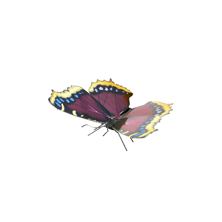 Maqueta 3d Metal Fascinations Mariposa Mourning Cloak Montaje Sin Pegamento Ni Soldadura
