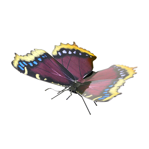 Maqueta 3d Metal Fascinations Mariposa Mourning Cloak Montaje Sin Pegamento Ni Soldadura