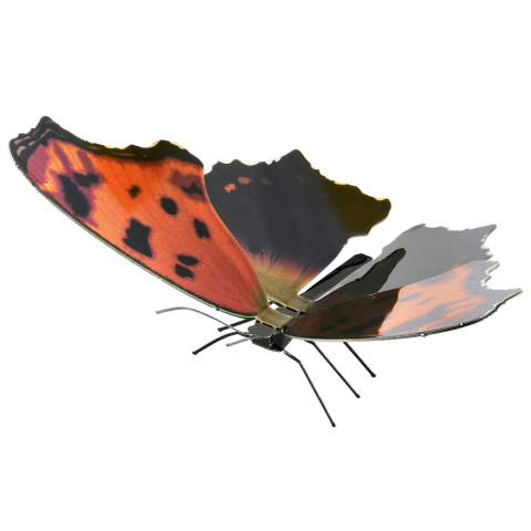 Maqueta 3d Metal Fascinations Mariposa Eastern Comma Montaje Sin Pegamento Ni Soldadura