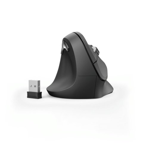 Mouse Hama Wireless Ergo Emw-500l Dpi 1000-1800 Para Zurdos  6 Botones Color Negro