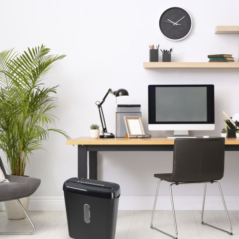 Destructora De Papel Hama Basic S6 Con Cesto Colector 6 Hojas Din A4 80g Por Uso Seguridad P2