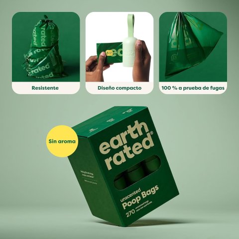 Bolsas Earth Rated Para Excrementos De Perros,...