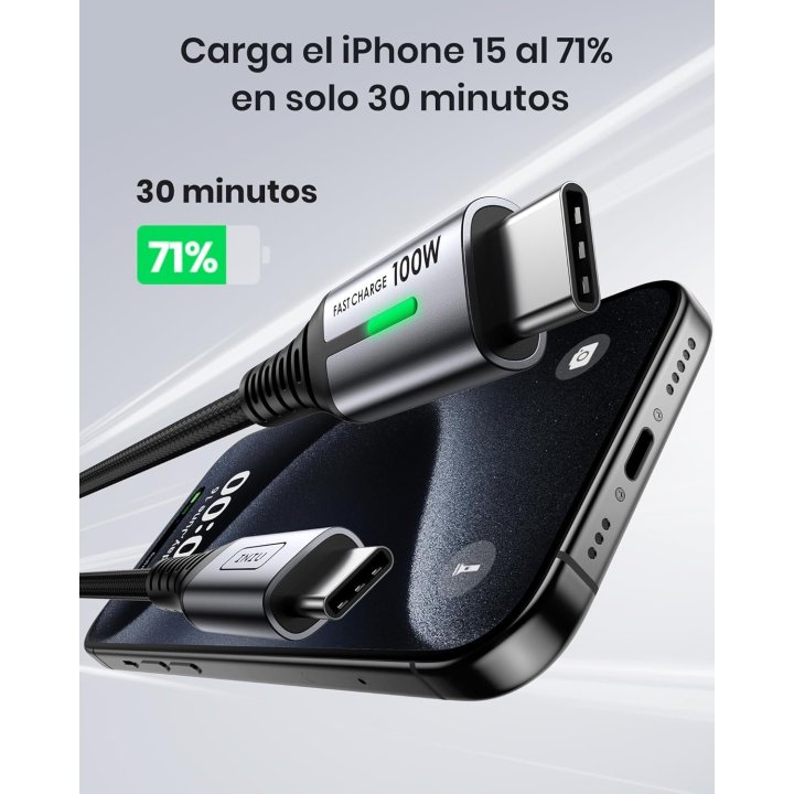 Iniu Cable Usb-c 100w Cable Para Carga Rapida,...