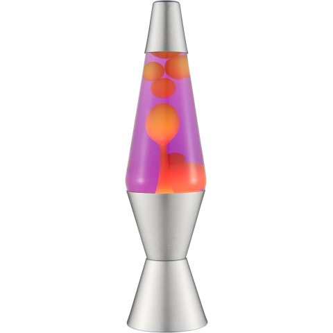 Lampara De Lava Classica 2125eu Cera De Color Naranja Liquido De Color Morado