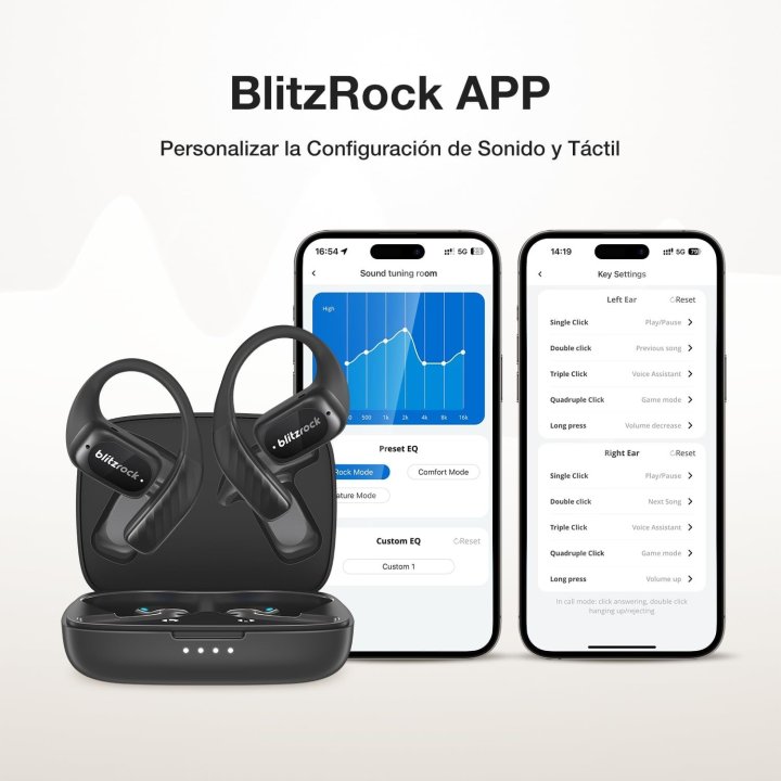 Auricular Bluetooth Blitzrock Conduccion Osea,...