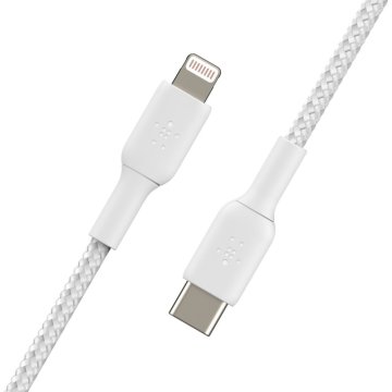 Cable Belkin Caa004bt2mwh Usb-c A Lightining Trenzado Boost Charge 2m Color  Blanco 2