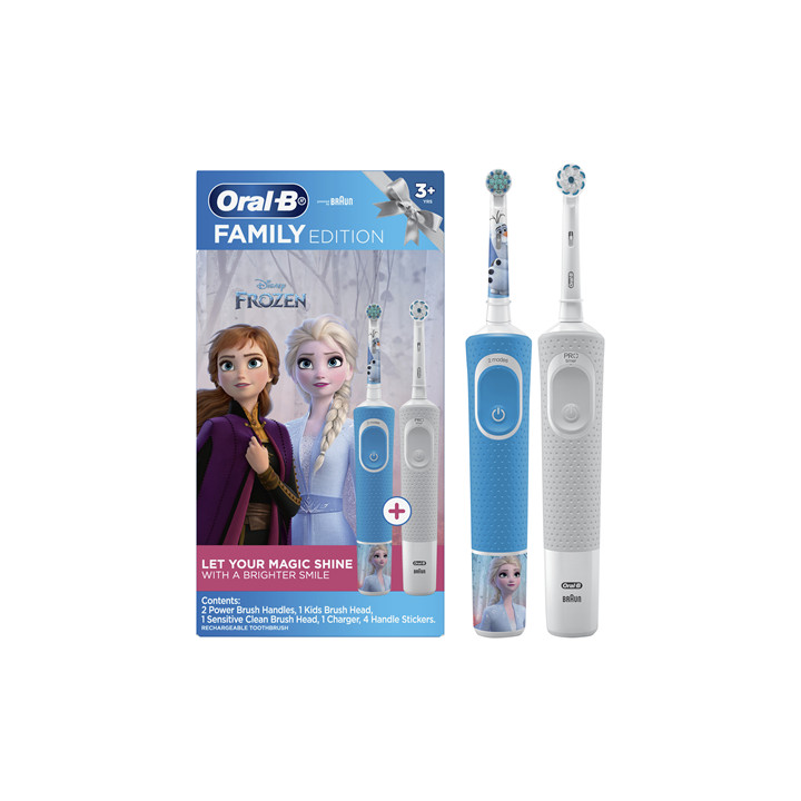 Cepillo Dental Electrico Braun Oral-b Kids Frozen Family Edition Incluye Cepillo Frozen Y Vitality Pro
