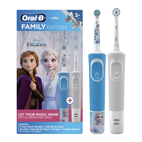 Cepillo Dental Electrico Braun Oral-b Kids Frozen Family Edition Incluye Cepillo Frozen Y Vitality Pro
