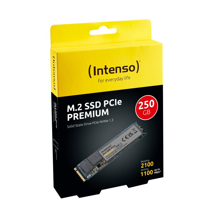 Disco M.2 Nvme 250gb Intenso Premium  Nvme Gen3 Lectura 2100mb s  Escritura  1100mb s