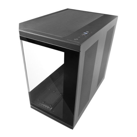 Caja Atx Semitorre Gaming Mars Gaming Mc3tcore Color Negro 3 Paneles De Cristal Templado Doble Camara Lateral