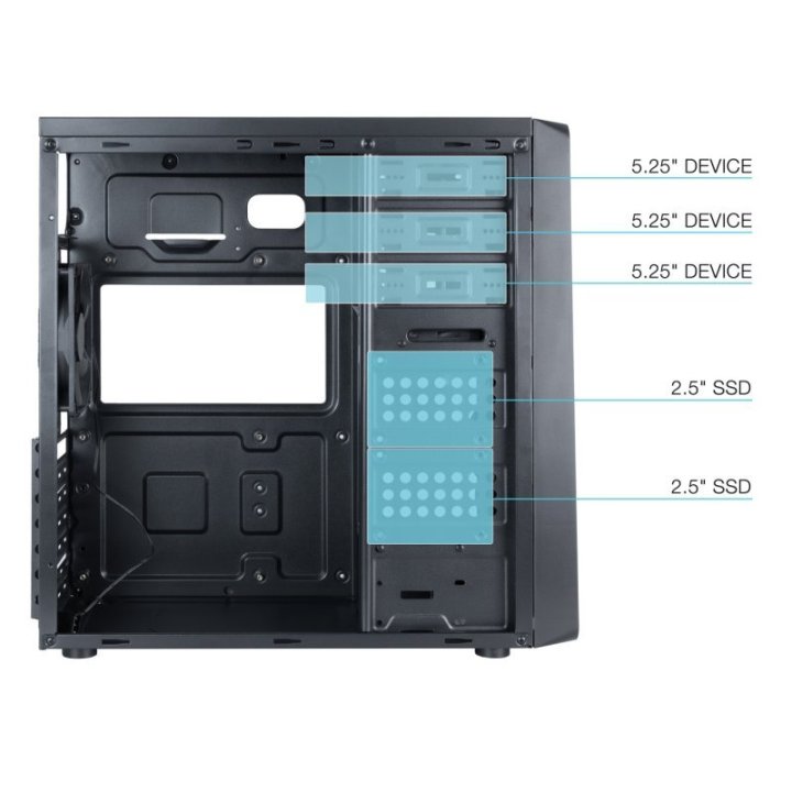 Caja Atx Semitorre Tooq Tqc-5701u3c-b Color...