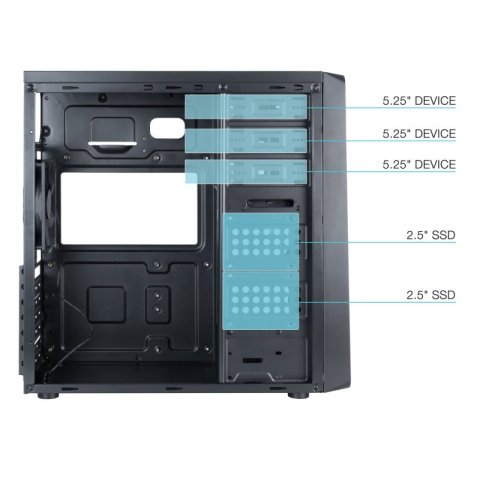 Caja Atx Semitorre Tooq Tqc-5701u3c-b Color...