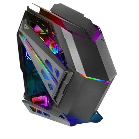 Caja Atx Semitorre Mars Gaming Titan Black Diseño Extremo Capacidad Xxl Iluminacion Argb Con Hub