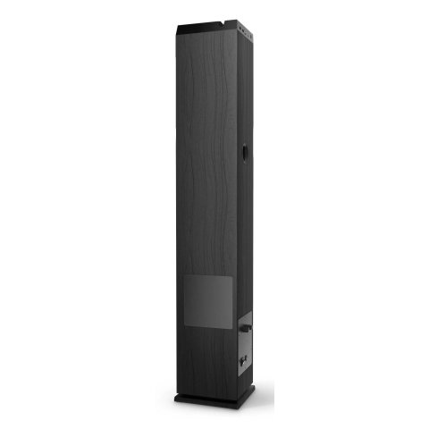 Altavoz Torre Energy Sistem Tower 5 Max 100w 2.1 Bt 5.3 Tws Usb Microsd Radio Soporte Tablet Color Negro Acabado En Madera