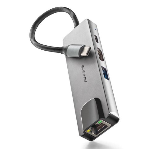 Adaptador Usb-c 4 En 1  Hdmi, Usb-c, Rj45 Y Usb 3,0