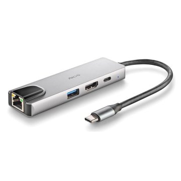 Adaptador Usb-c 4 En 1  Hdmi, Usb-c, Rj45 Y Usb 3,0 2