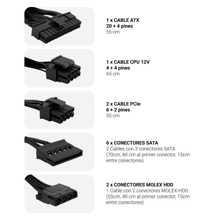 Fuente De Alimentacion Atx Coolbox Coo-fapw3-850 De 850w Powerline3 Eficiencia 85% Al 50% Carga