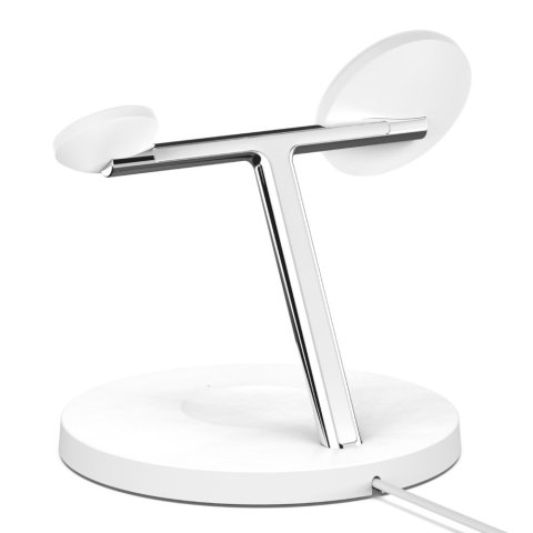Base De Carga Powerhouse Belkin Wiz009vfwh-v2 Qi2 Apple Watch, Iphone & Airpods Color Blanco  