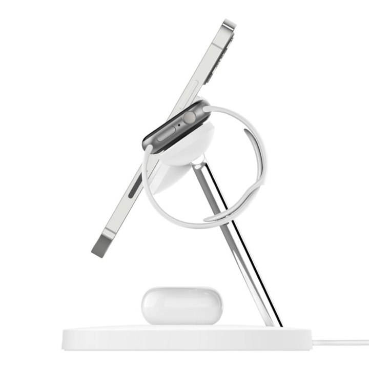 Base De Carga Powerhouse Belkin Wiz009vfwh-v2 Qi2 Apple Watch, Iphone & Airpods Color Blanco  
