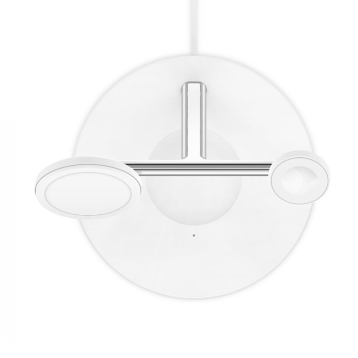 Base De Carga Powerhouse Belkin Wiz009vfwh-v2 Qi2 Apple Watch, Iphone & Airpods Color Blanco  