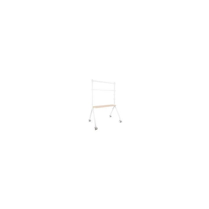 Soporte De Suelo Con Ruedas Tooq Fs20207m-w Para Pantalla 37-70" Max. 50kg Bandeja Max. 5kg Vesa Max600x400 Blanco Haya