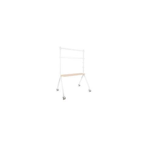 Soporte De Suelo Con Ruedas Tooq Fs20207m-w Para Pantalla 37-70" Max. 50kg Bandeja Max. 5kg Vesa Max600x400 Blanco Haya