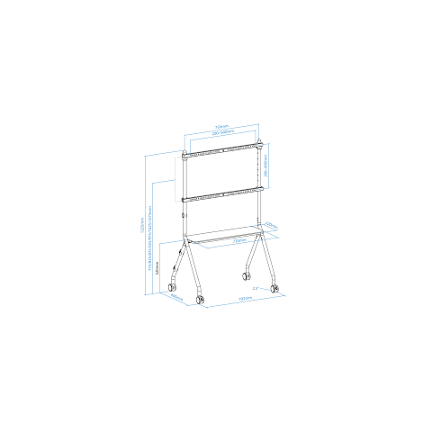 Soporte De Suelo Con Ruedas Tooq Fs20207m-w...