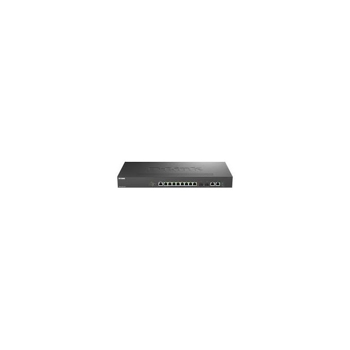 Switch Gestionable D-link Dms-1250-12tp 8x Multigigabit 2.5g Poe+ 2 X 10g + 2 X 10g Sfp+ 240w